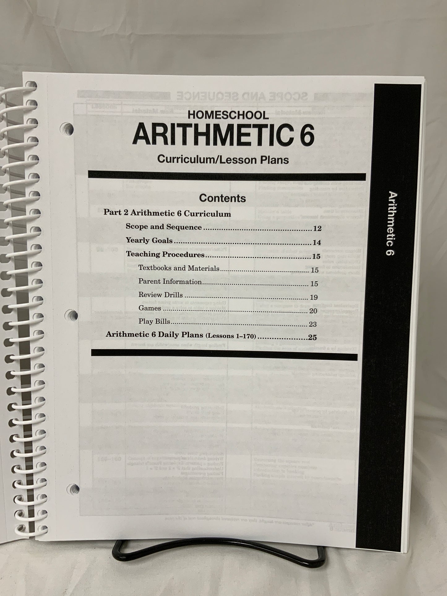 Abeka Homeschool Arithmetic 6 Curriculum/Lesson Plans