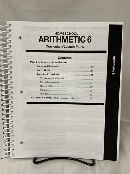 Abeka Homeschool Arithmetic 6 Curriculum/Lesson Plans