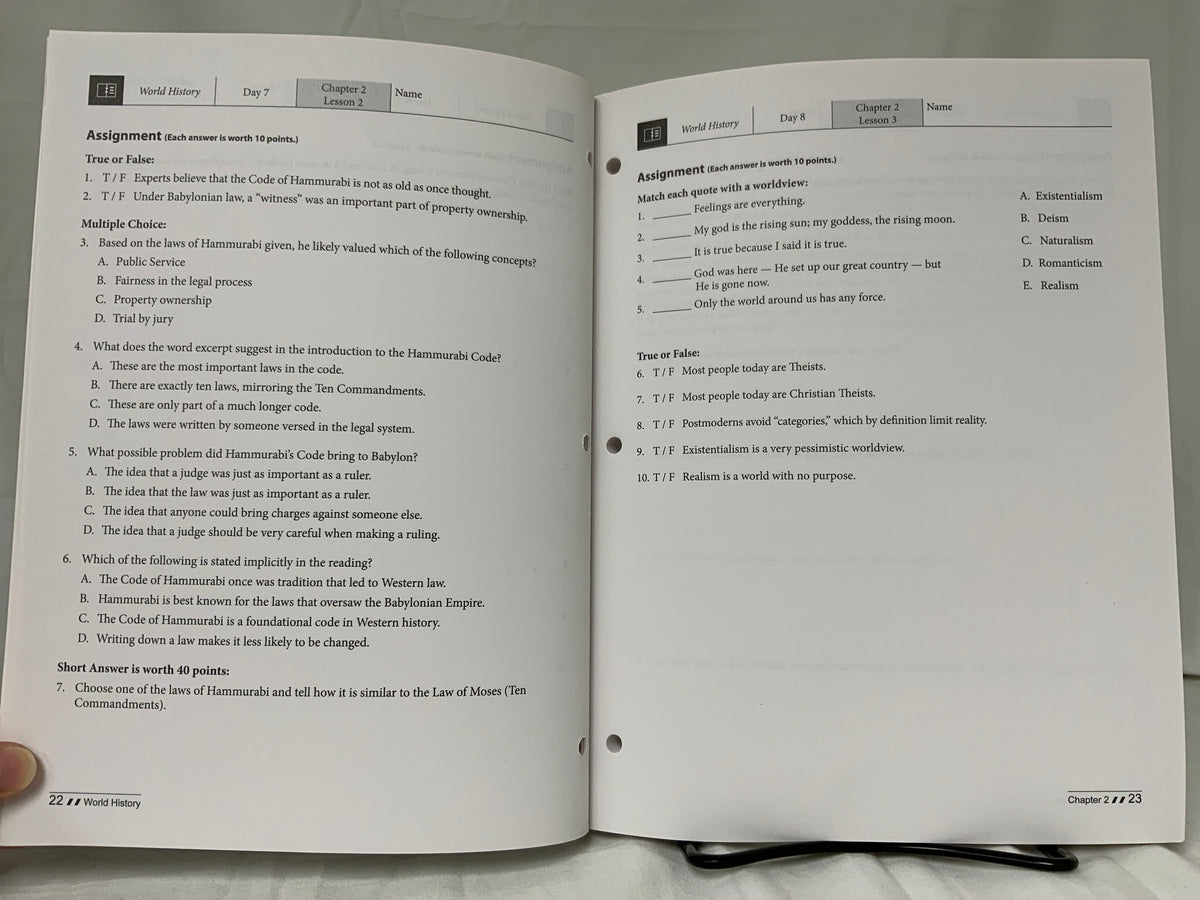 Master Books World History Teacher Guide