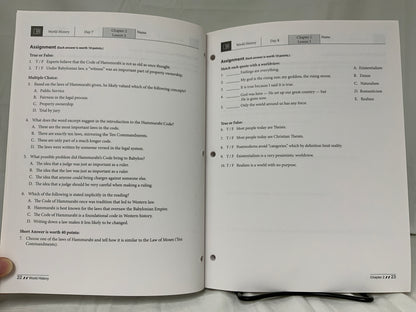 Master Books World History Teacher Guide