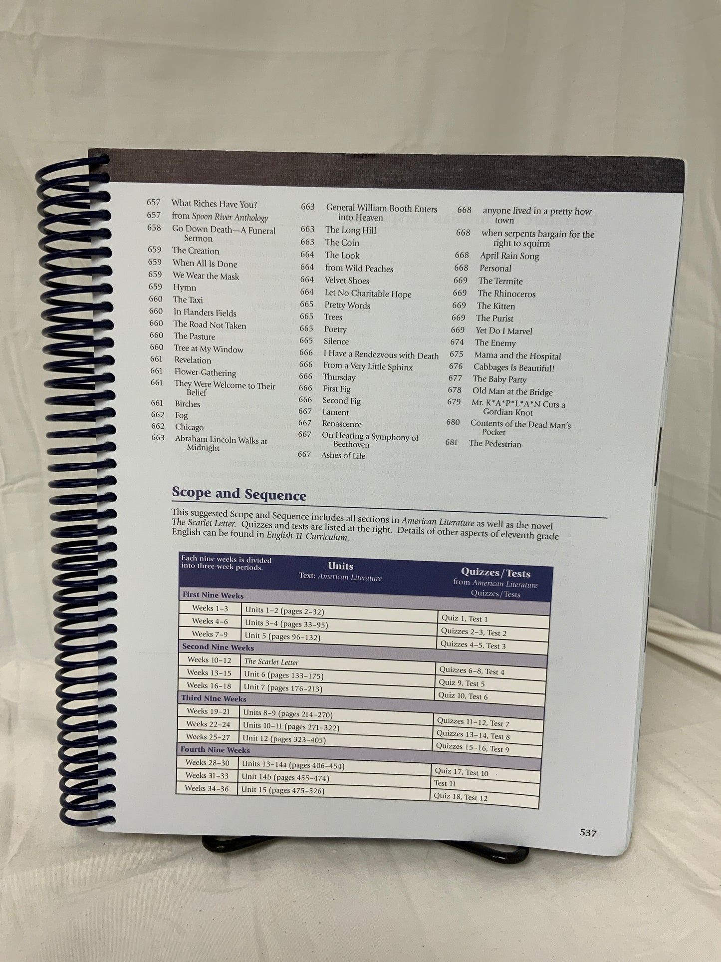 Abeka English 11 Parent Kit