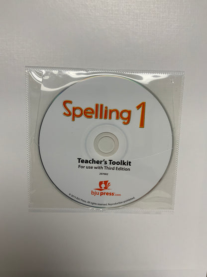 BJU Spelling 1 (3rd Ed.) Teacher's Edition