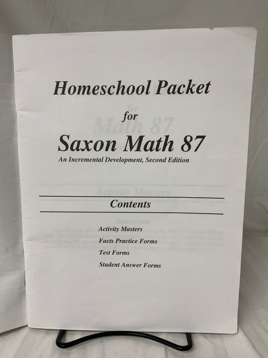 Saxon Math 87 (2nd Ed.) Test Forms