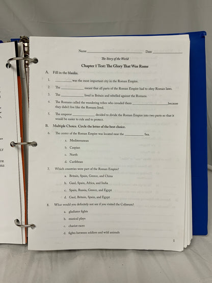 The Story of the World Tests and Answer Keys (all 4)