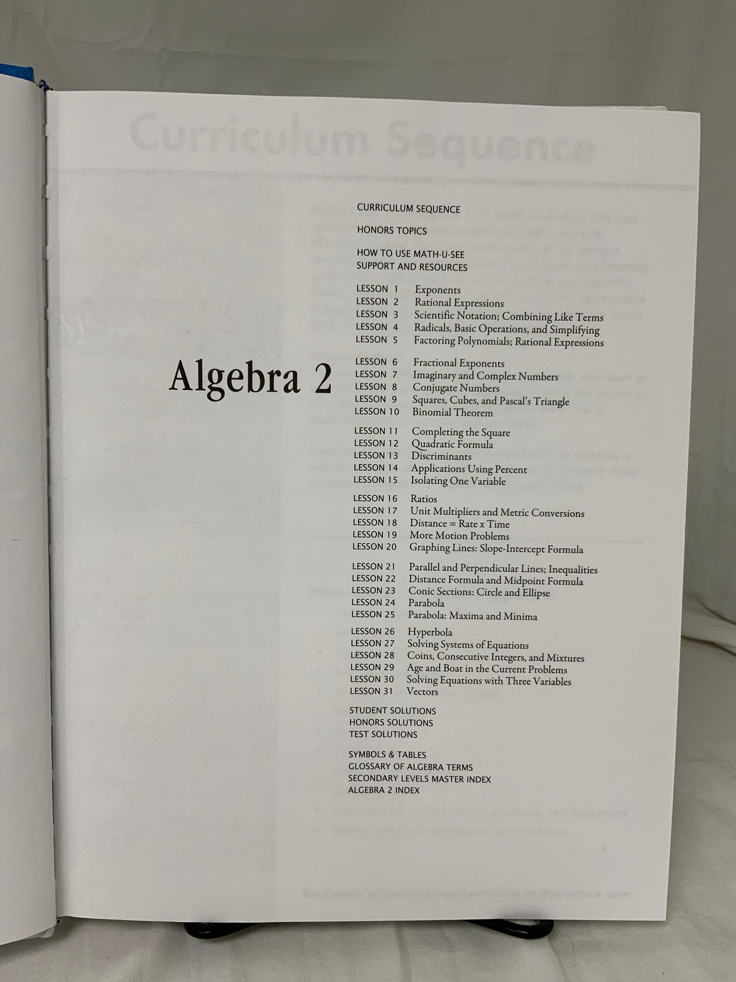 Math-U-See Algebra 2 Instruction Pack