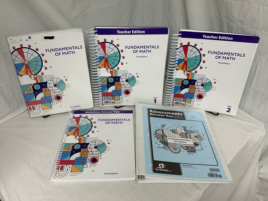 BJU Fundamentals of Math (3rd Ed.) Set of 5