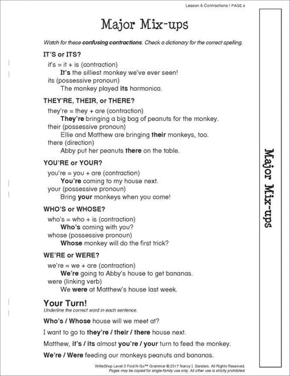 Fold-N-Go Grammar Pack | Level 3
