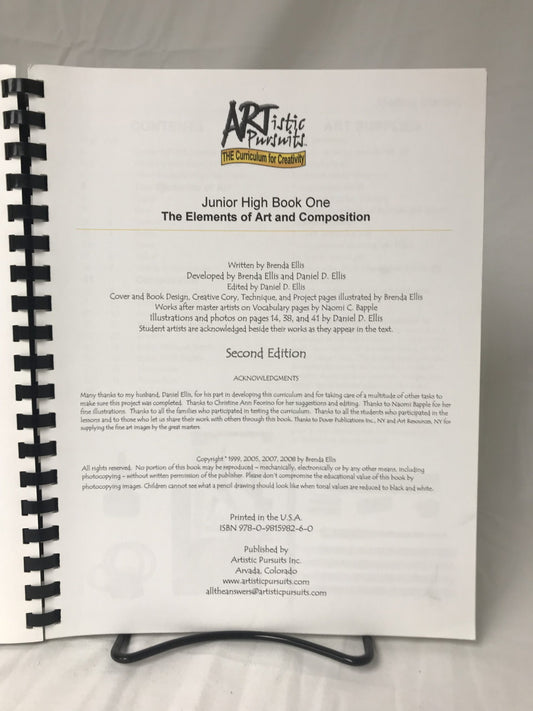 Artistic Pursuits Junior High Book One (2nd Ed.)