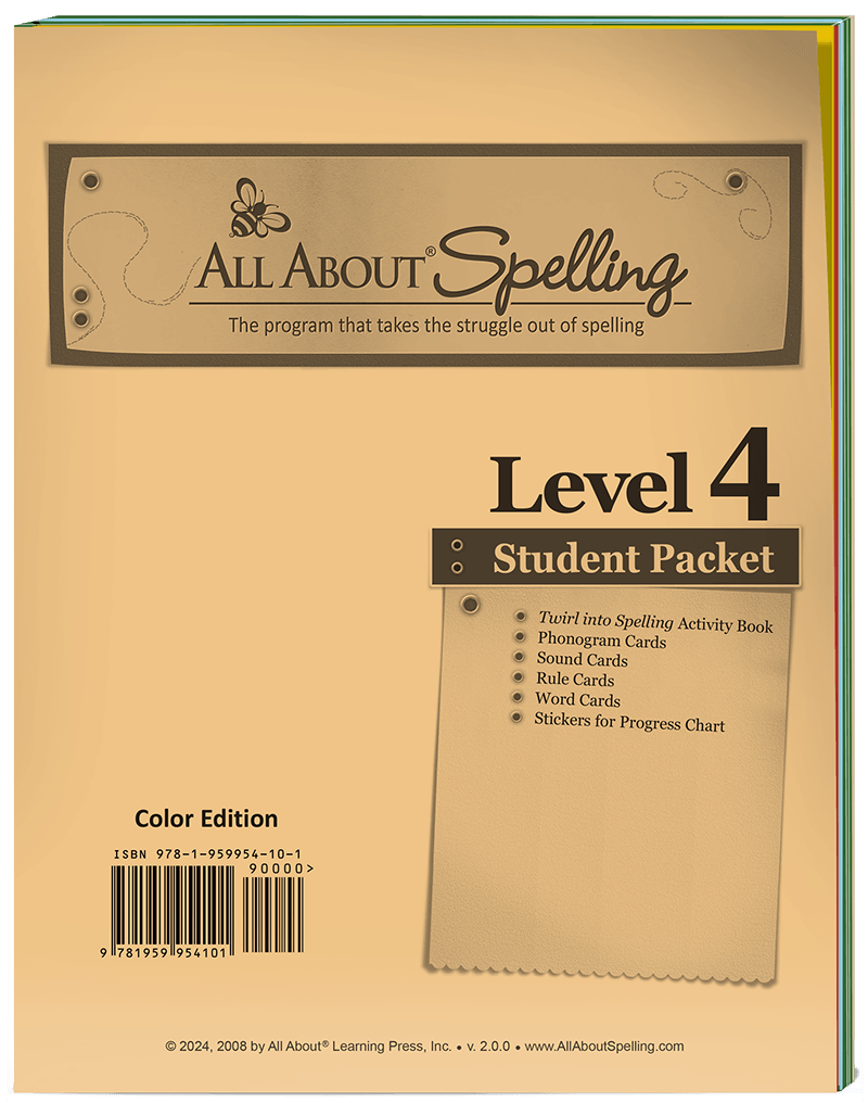 All About Spelling Level 4 Student Packet (Color Edition)
