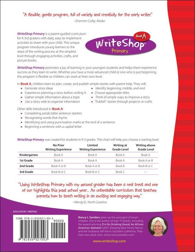 WriteShop Primary Teacher’s Guide | Book A