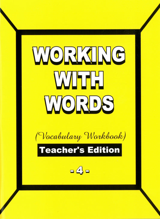 Working with Words 4 (Vocabulary Workbook) Teacher's Edition