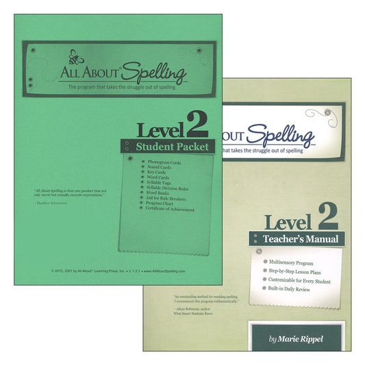 All About Spelling Level 2 Materials (Black & White)