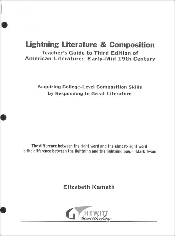Lightning Lit — American Lit: Early-Mid 19th Century Teacher Guide