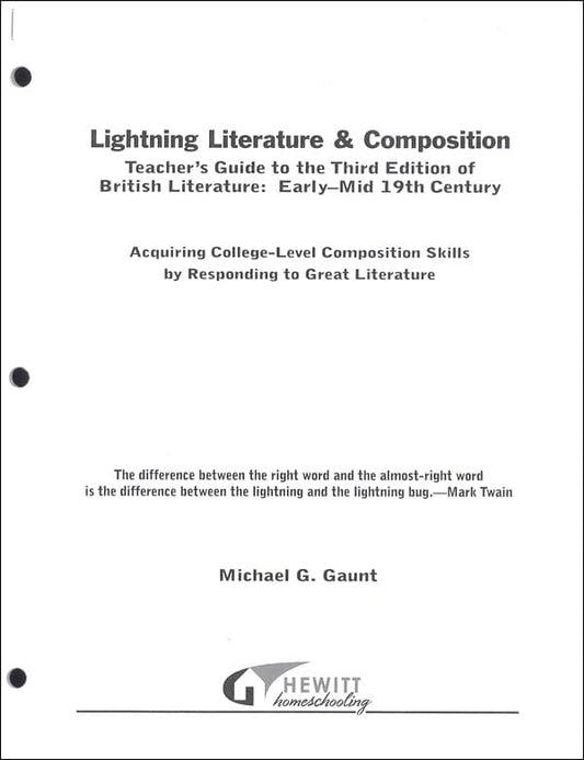 Lightning Lit — British Lit: Early-Mid 19th Century Teacher Guide