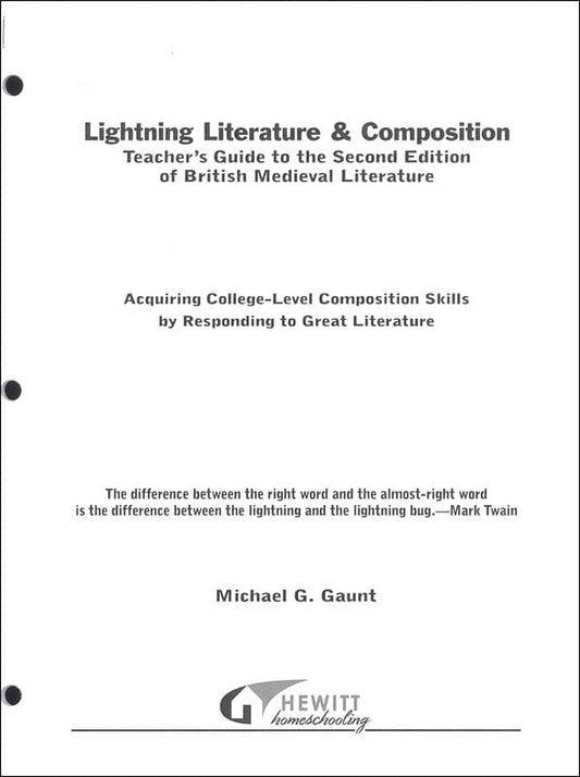 Lightning Lit – British Medieval Teacher Guide (2nd Ed.)