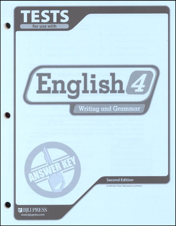 English 4 Tests Answer Key (2nd ed.)