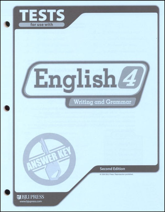 English 4 Tests Answer Key (2nd ed.)