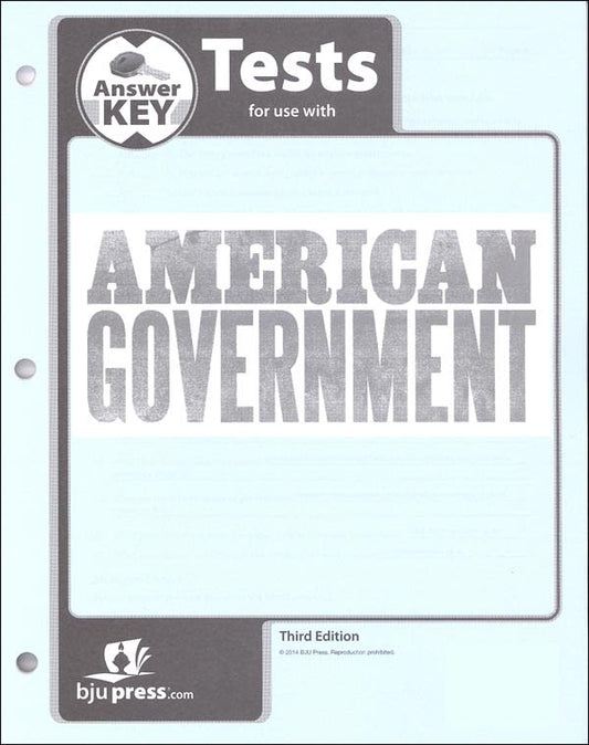 American Government Tests Answer Key (3rd ed.)