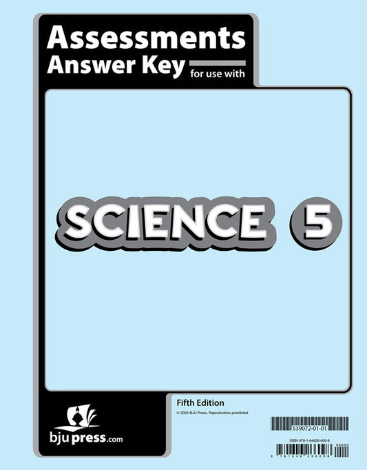 Science 5 Assessments Answer Key, 5th ed.