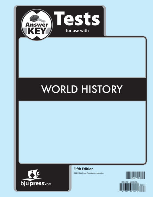 World History Tests Answer Key, 5th ed.