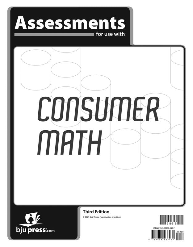 Consumer Math Assessments, 3rd ed.