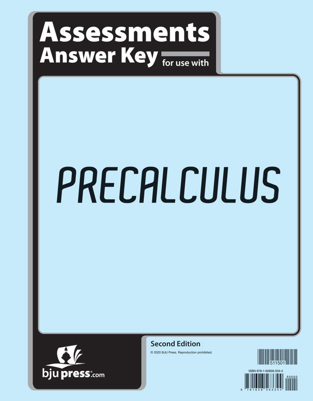 Precalculus Assessments Answer Key, 2nd ed.