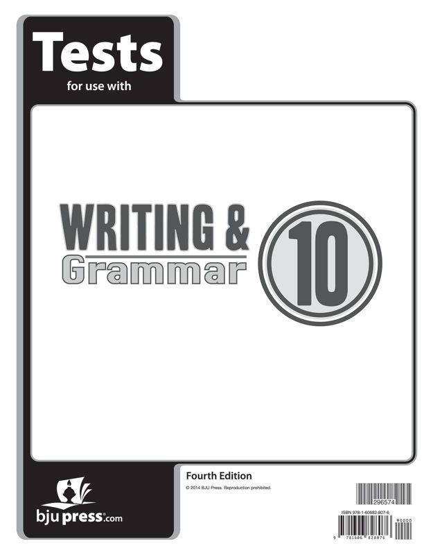 Writing & Grammar 10 Tests, 4th ed.