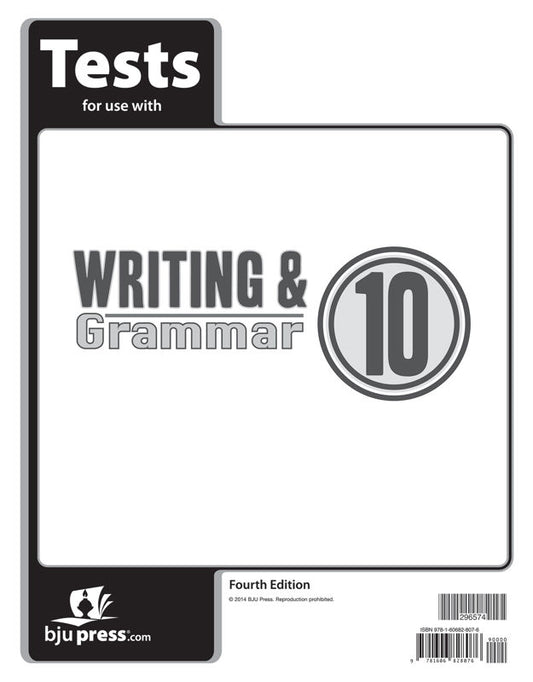 Writing & Grammar 10 Tests, 4th ed.