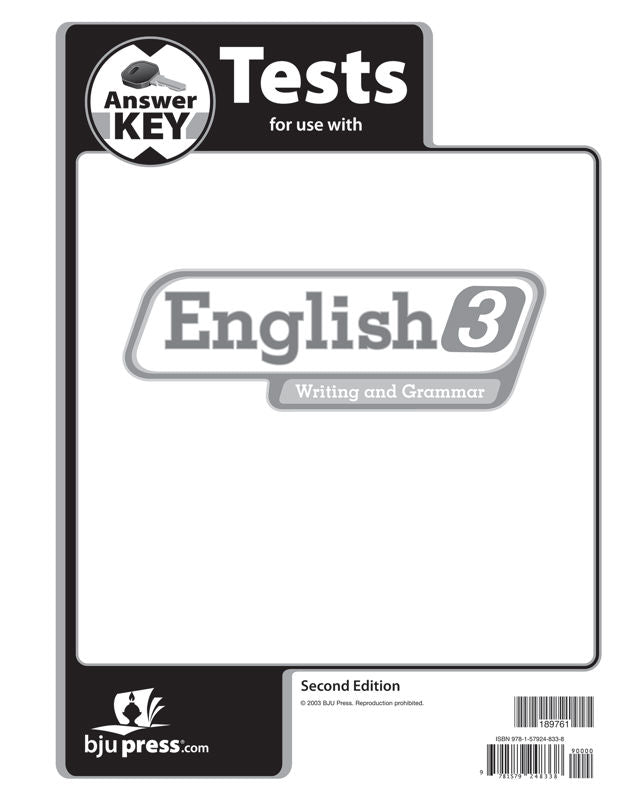 English 3 Tests Answer Key (2nd ed.)