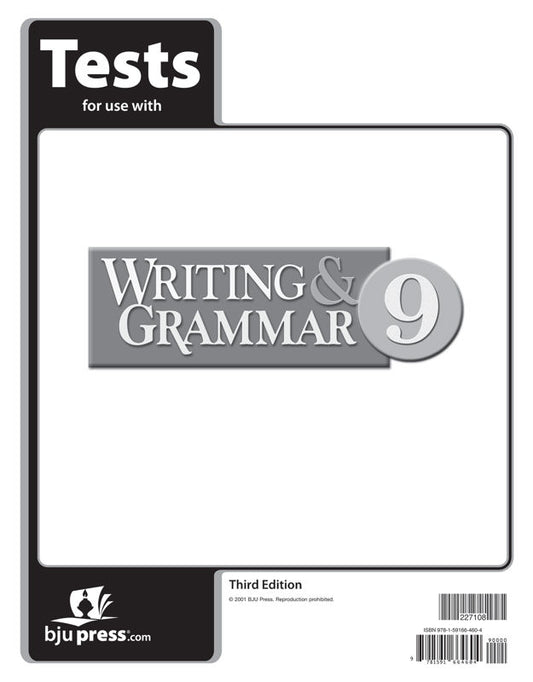 Writing & Grammar 9 Tests, 3rd ed.