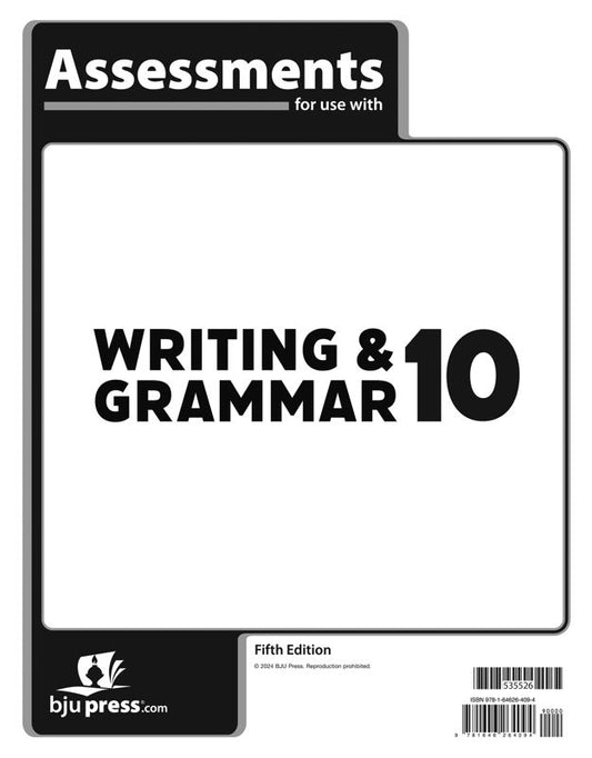 Writing & Grammar 10 Assessments, 5th ed.
