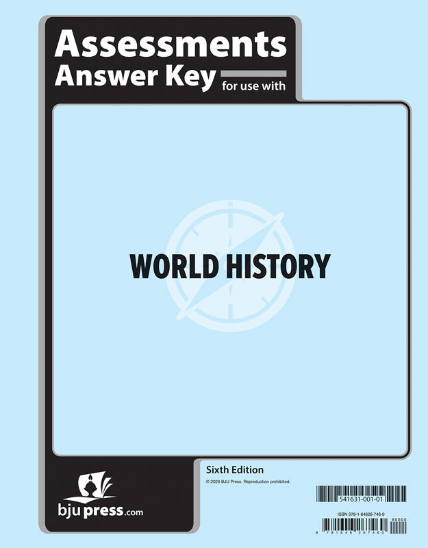 World History Assessments Answer Key, 6th ed.