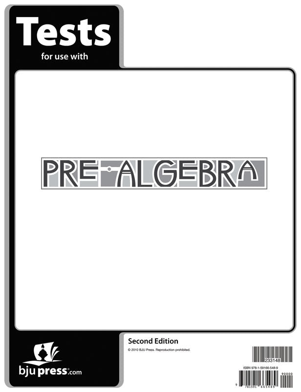 Pre-Algebra Tests (2nd ed.)