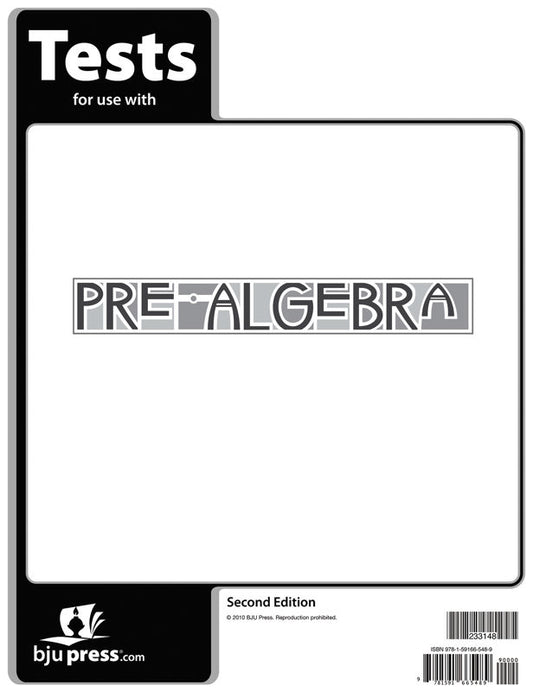 Pre-Algebra Tests (2nd ed.)