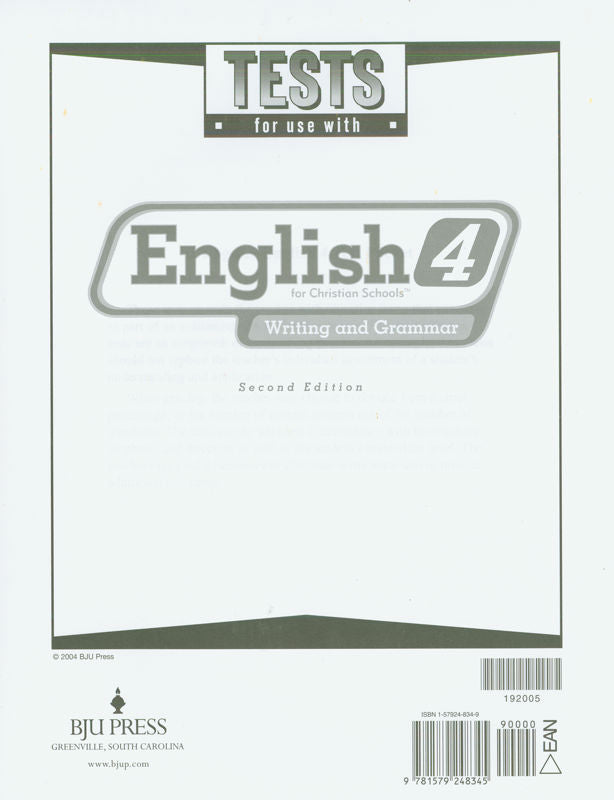 English 4 Tests (2nd ed.)