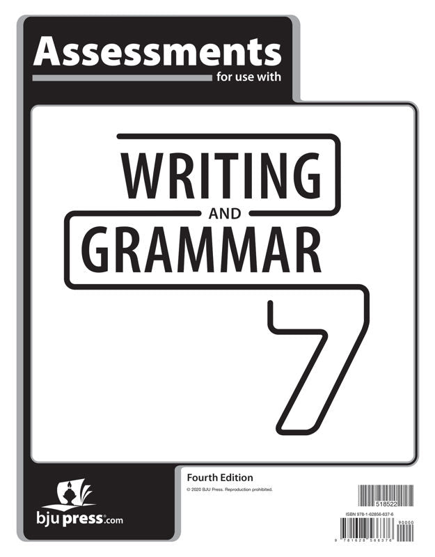 Writing & Grammar 7 Assessments, 4th ed.