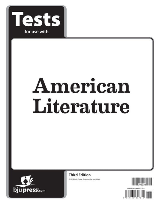 American Literature Tests, 3rd ed.