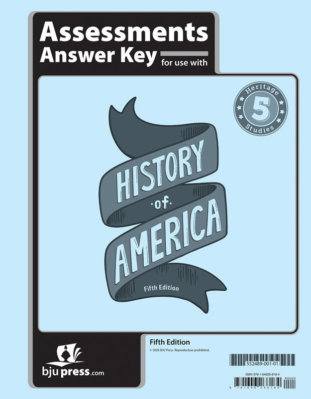 Heritage Studies 5 Assessments Answer Key, 5th ed.