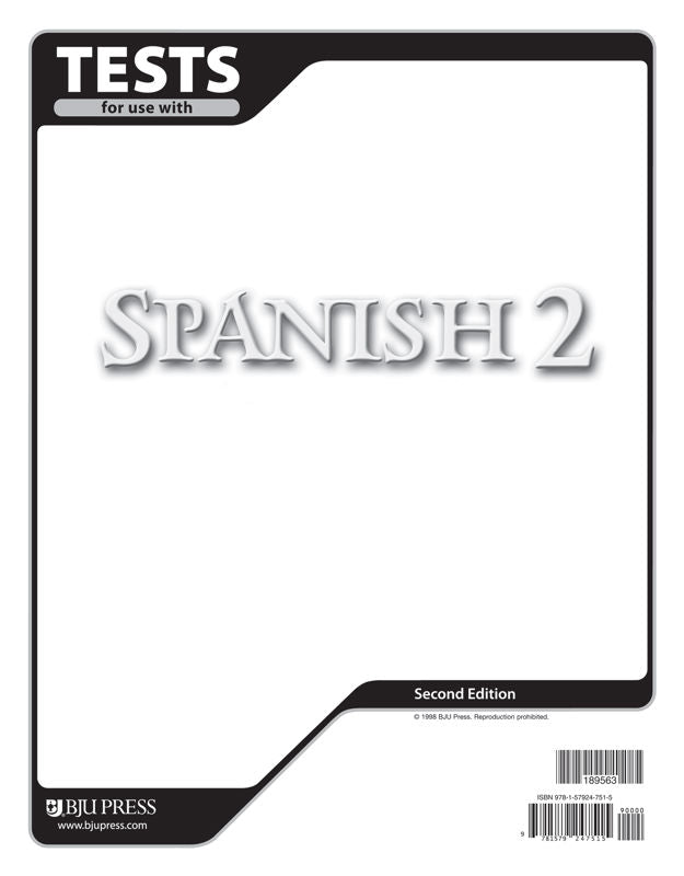 Spanish 2 Tests (tests only), 2nd ed.