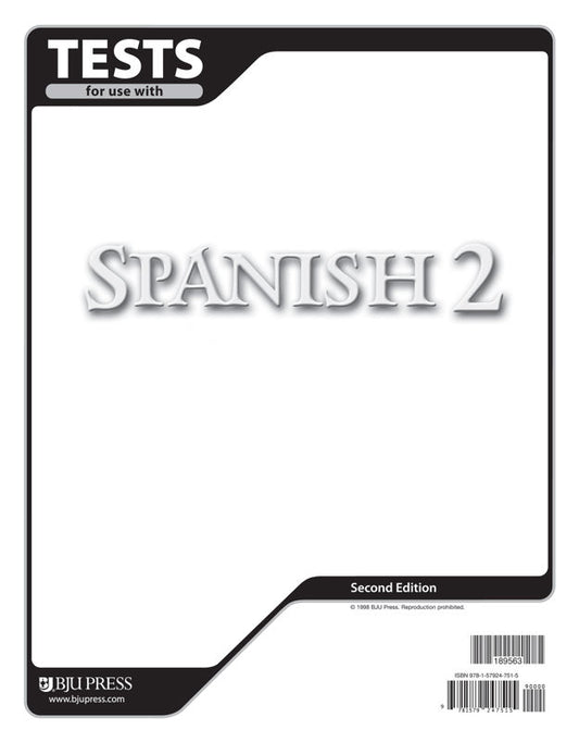 Spanish 2 Tests (tests only), 2nd ed.