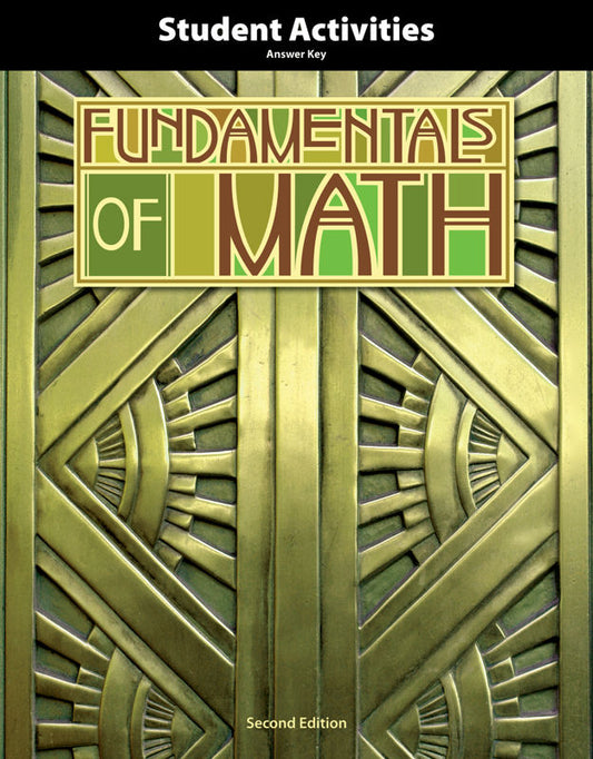 Fundamentals of Math Student Activities Answer Key, 2nd ed.