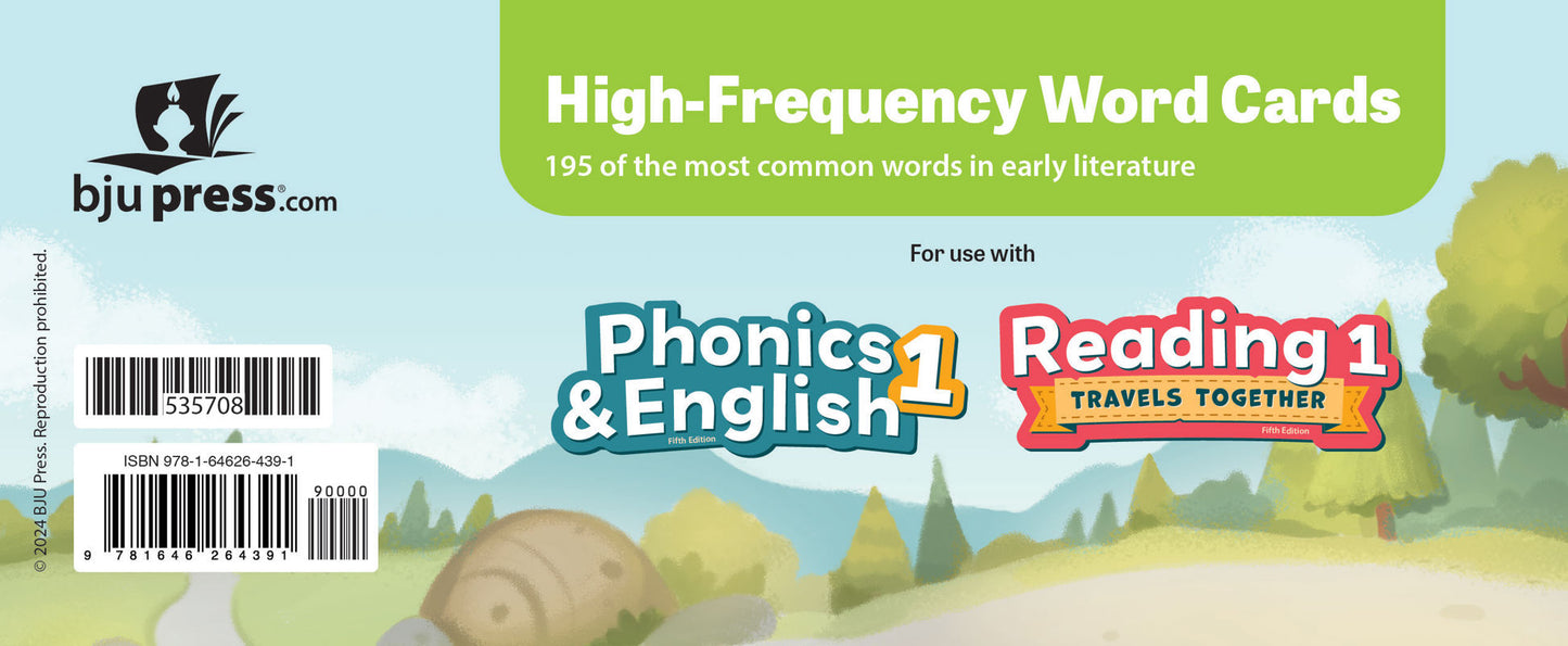 Phonics & English 1 High-Frequency Word Cards, 5th ed.